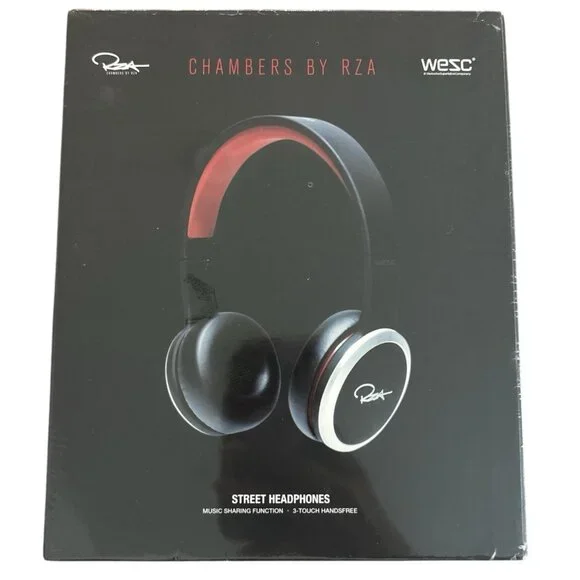 Chambers by RZA x WeSC Street Headphones Black/Red NIB 🎶 Collector Tech - RARE‎ - Picture 3 of 5